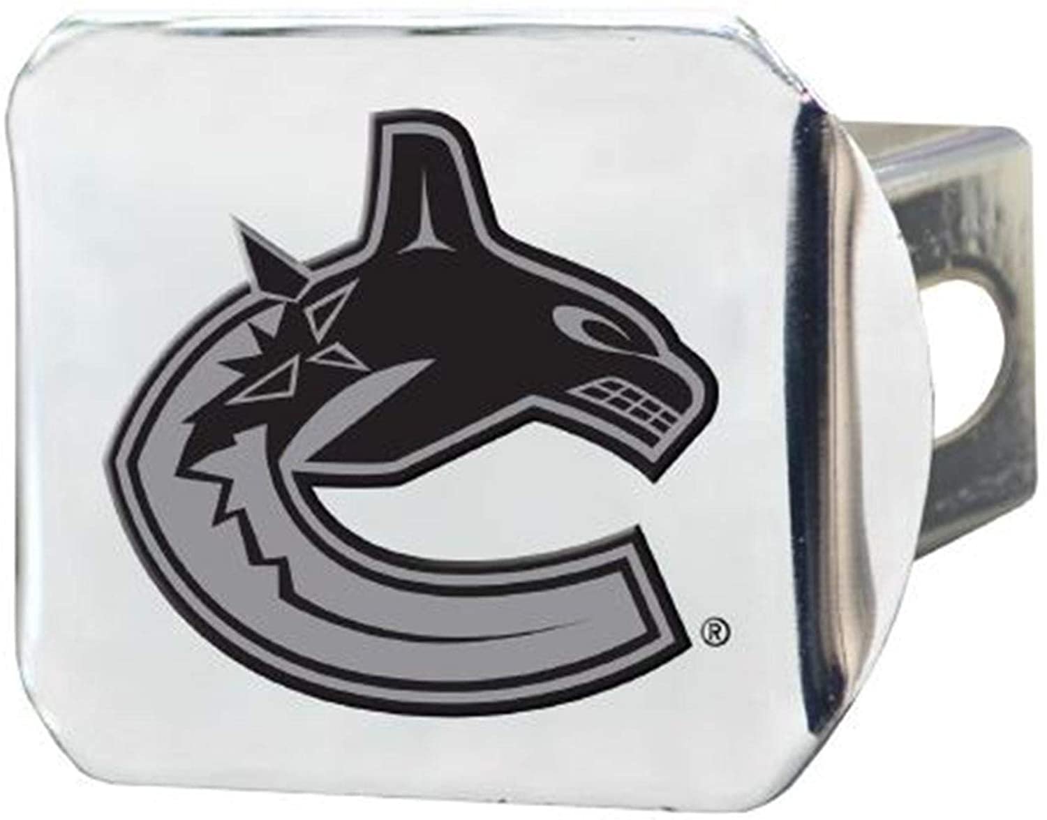 Vancouver Canucks Hitch Cover Solid Metal with Raised Chrome Metal Emblem 2" Square Type III
