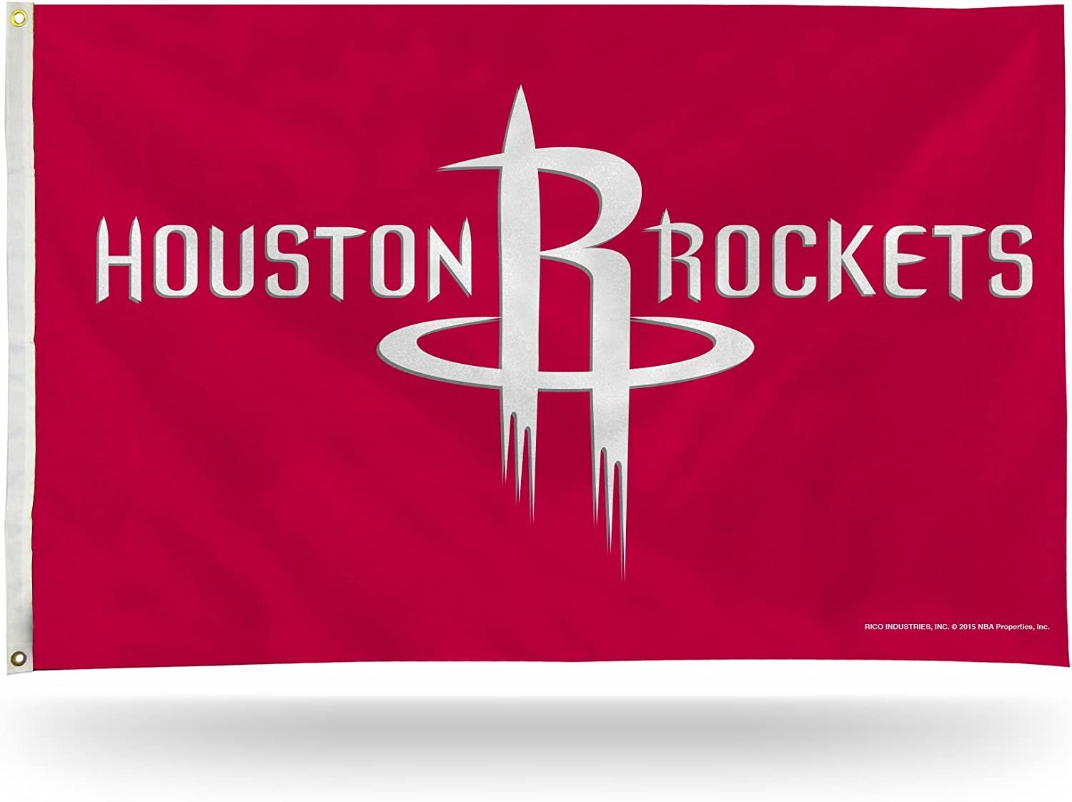 Houston Rockets Premium 3x5 Feet Flag Banner, Logo Design, Metal Grommets, Outdoor Use, Single Sided