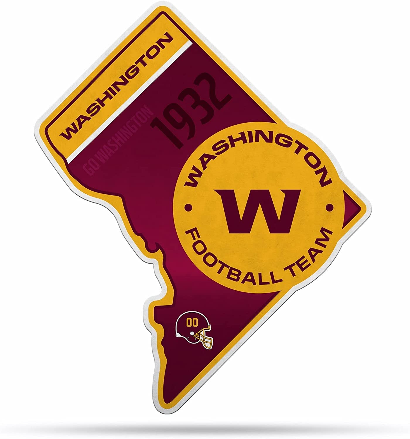 Washington Football Team Commanders Soft Felt Pennant, Retro Design, Shape Cut, 18 Inch, Easy To Hang