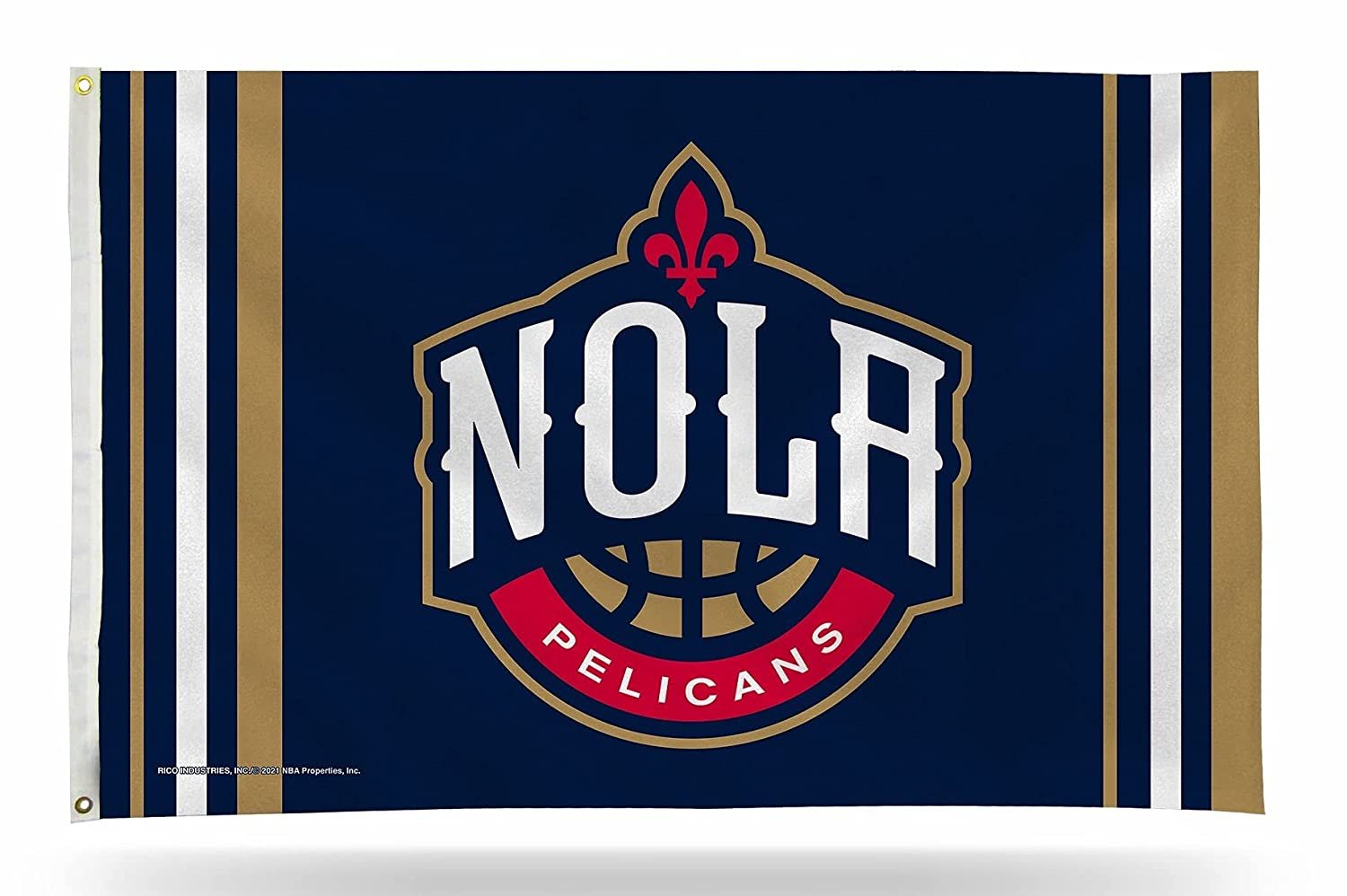 New Orleans Pelicans Premium 3x5 Feet Flag Banner, Retro Logo, Metal Grommets, Outdoor Indoor, Single Sided