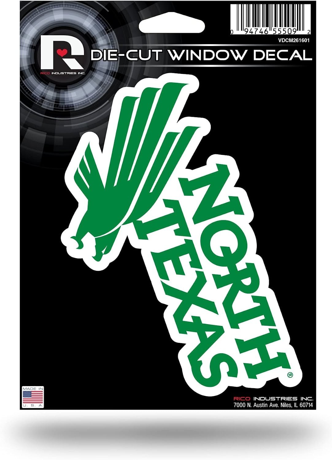 University of North Texas Mean Green 5 Inch Die Cut Decal Sticker Full Adhesive Backing