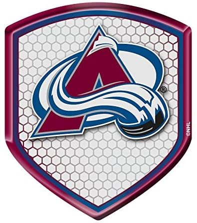 Colorado Avalanche High Intensity Reflector, Shield Shape, Raised Decal Sticker, 2.5x3.5 Inch, Home or Auto, Full Adhesive Backing