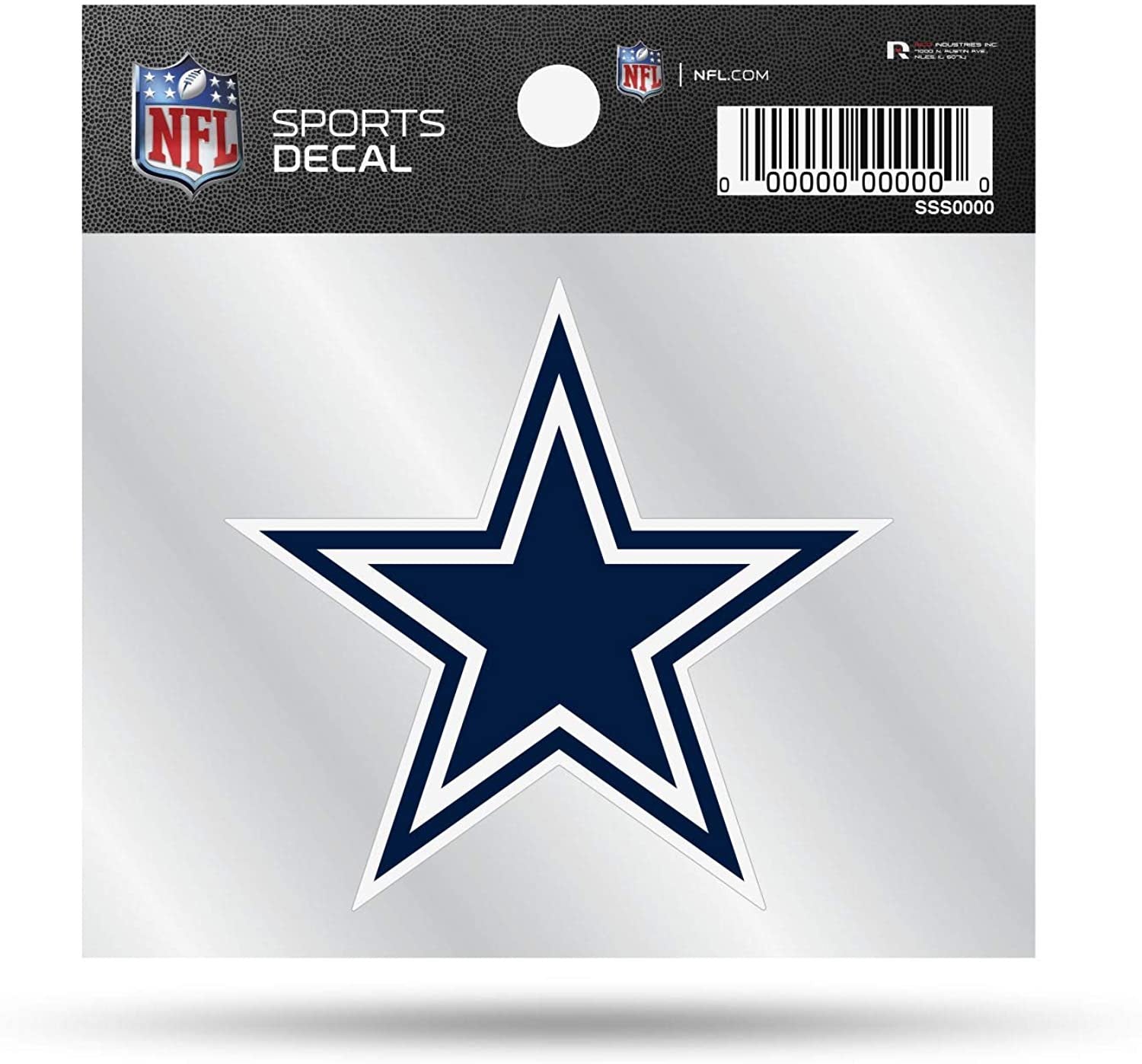 Dallas Cowboys Sticker Decal 4x4 Inch Clear Backing Auto Home