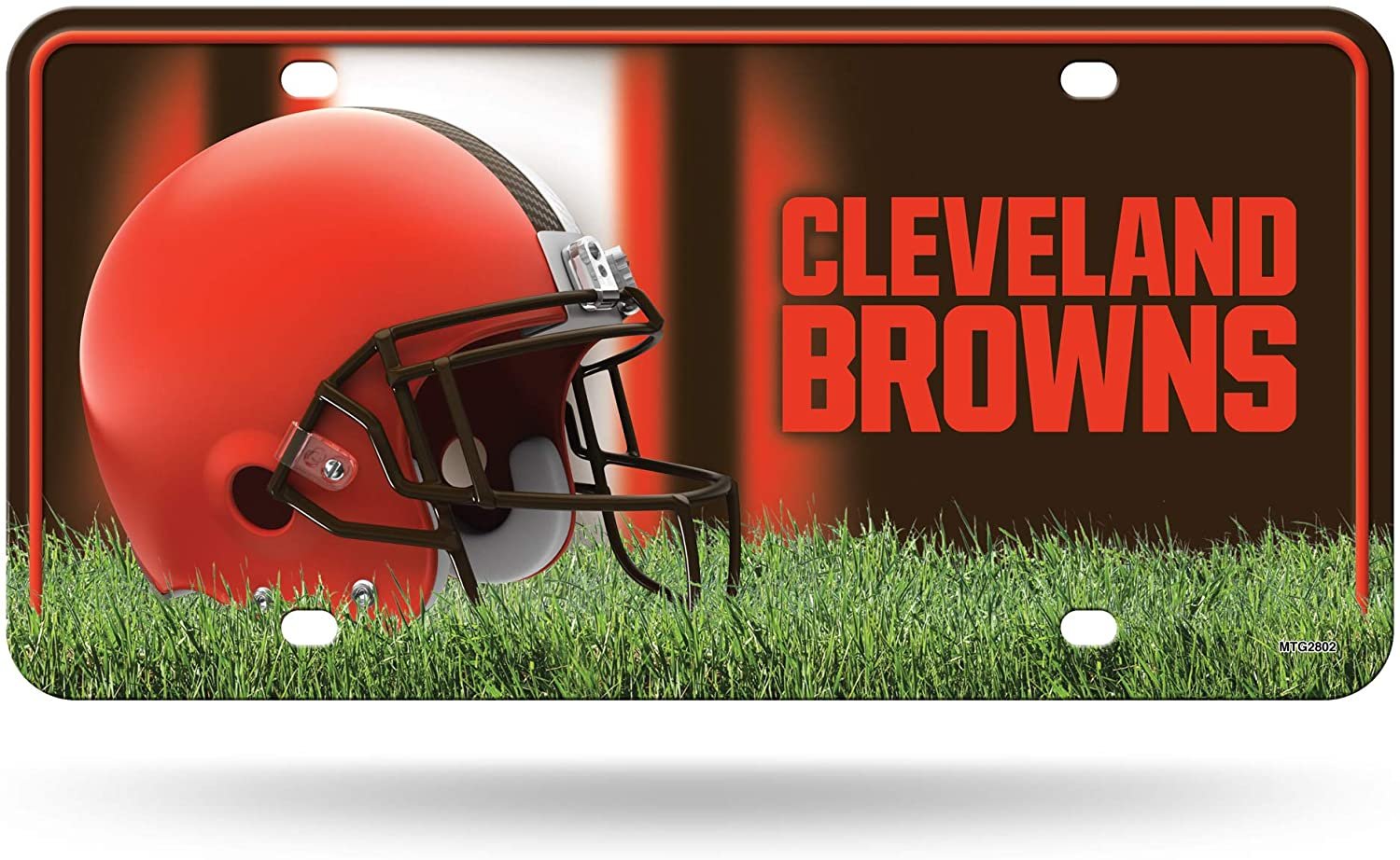 Cleveland Browns Metal Auto Tag License Plate, Helmet Design, 6x12 Inch