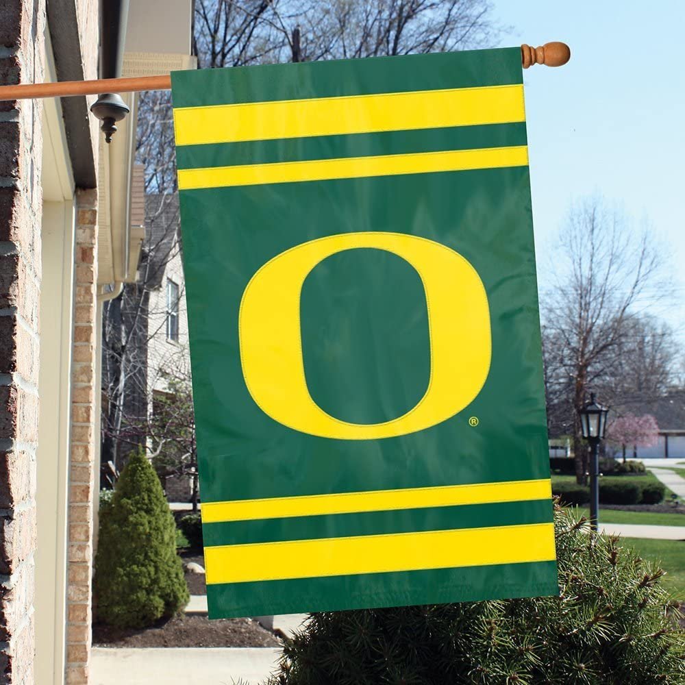 University of Oregon Ducks Premium Double Sided Banner Flag, 28x44 Inch, Embroidered Applique