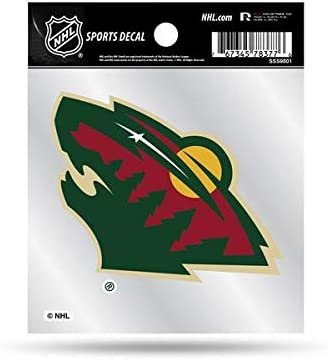 Minnesota Wild 4x4 Inch Die Cut Decal Sticker, Primary Logo, Clear Backing