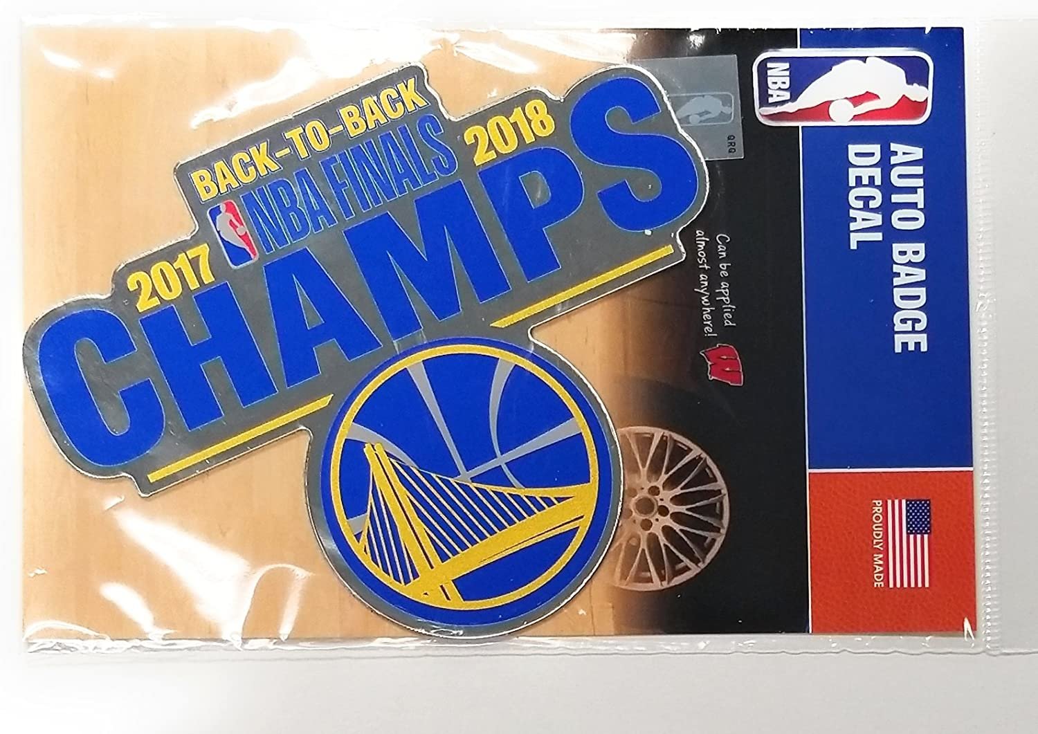 Golden State Warriors 2018 Champions Premium Color Auto Badge Decal Emblem WC 26280207 Raised Color Decal Basketball