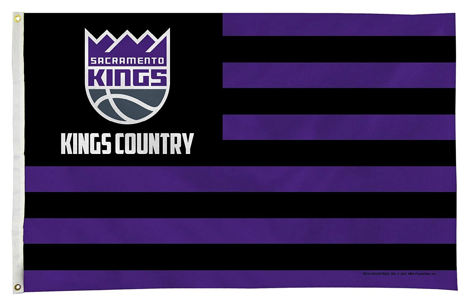 Sacramento Kings Flag Banner 3x5 Country Design Premium with Metal Grommets Outdoor House Basketball