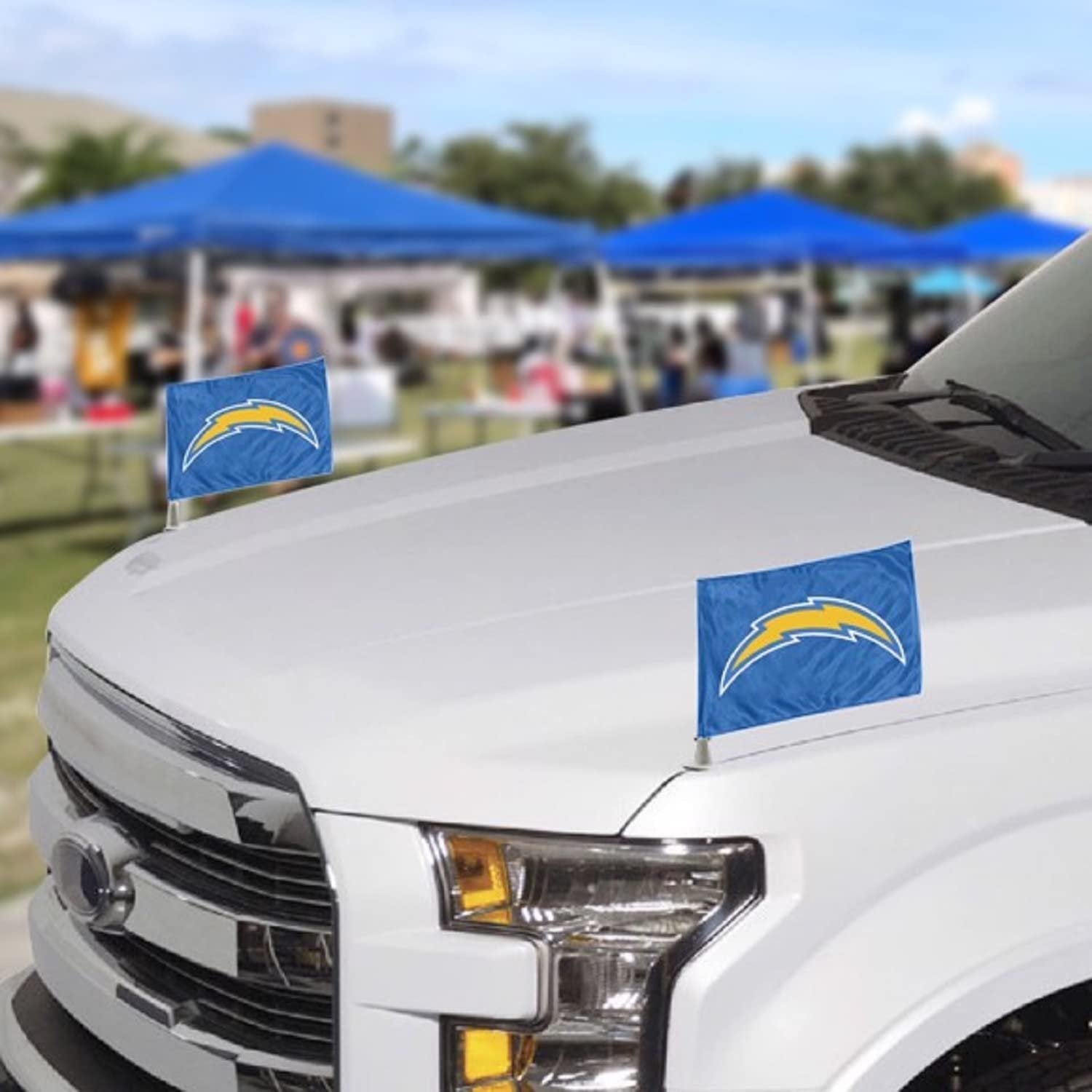 Los Angeles Chargers Ambassador Flag Banner Pair Auto Premium Car Outdoor Set Football