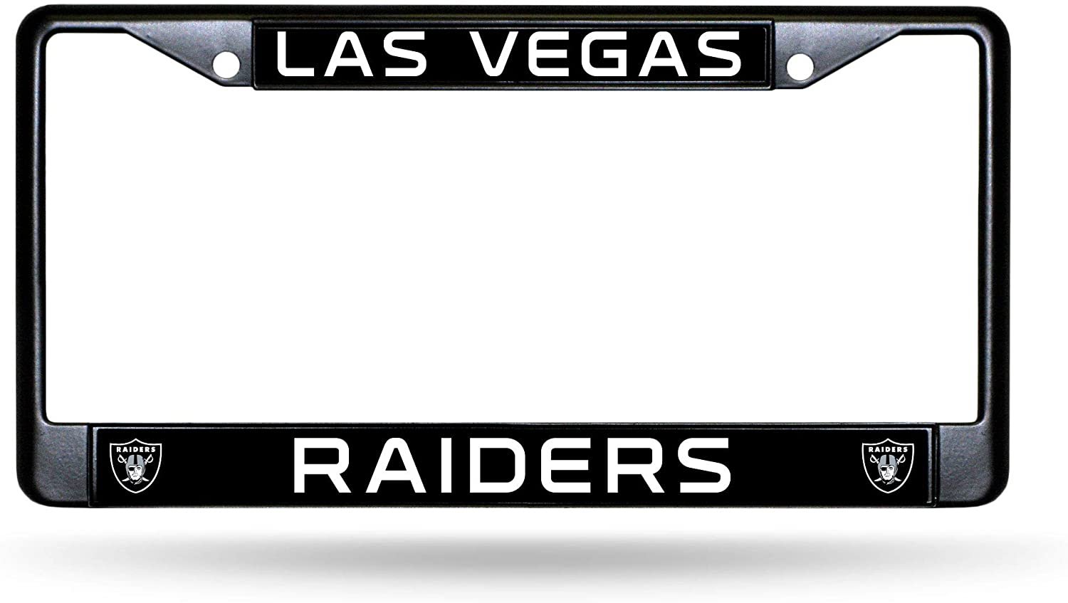 Las Vegas Raiders Premium Black Metal License License Plate Frame Tag Cover, 12x6 Inch