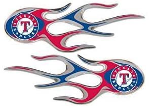 Texas Rangers 2" X 5" Micro Flame Decal