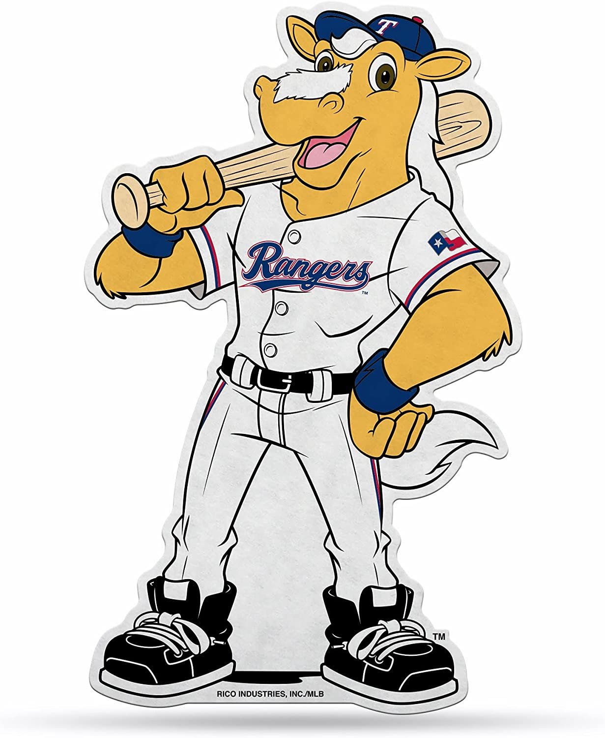 Texas Rangers Soft Felt Pennant, Mascot Design, 18 Inch, Easy To Hang