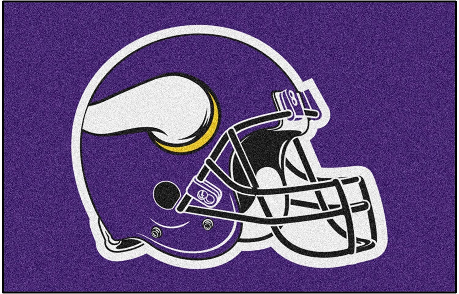 Minnesota Vikings Floor Mat Area Rug, 20x30 Inch, Nylon, Anti-Skid Backing