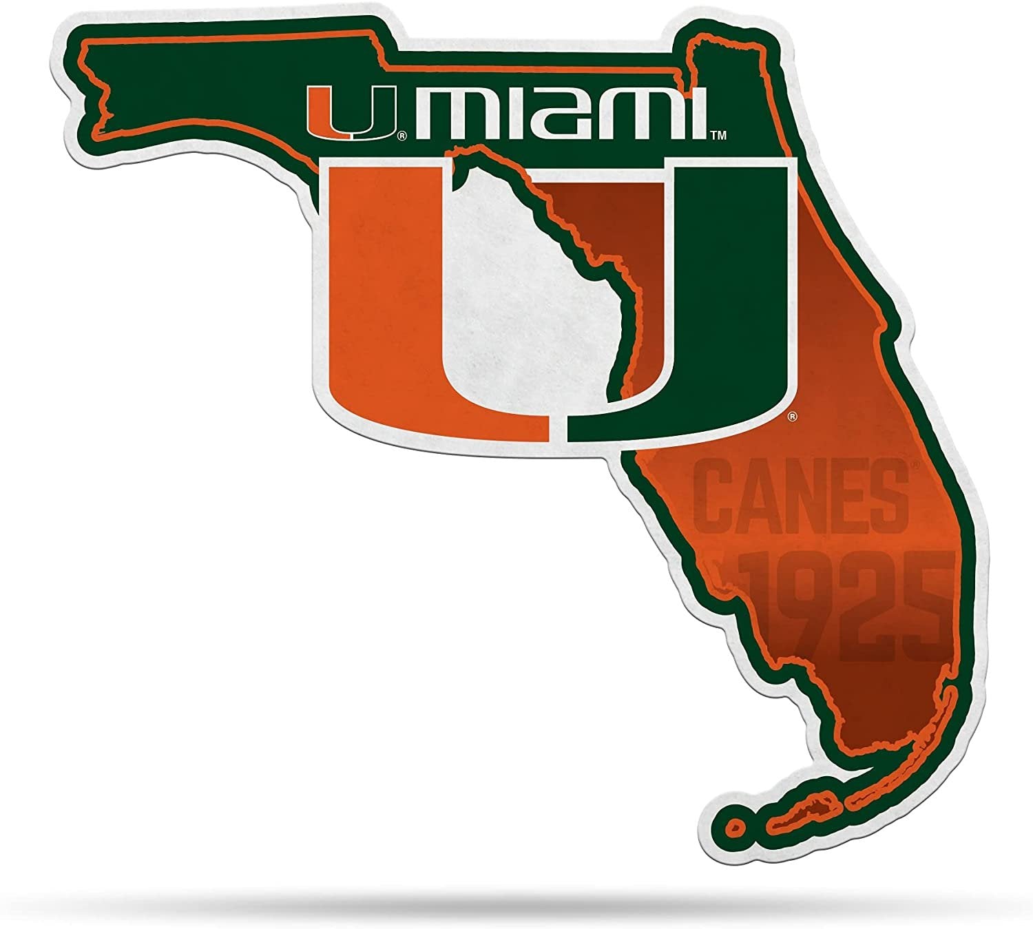 Miami Hurricanes Pennant State Shape 18 Inch Soft Felt University of