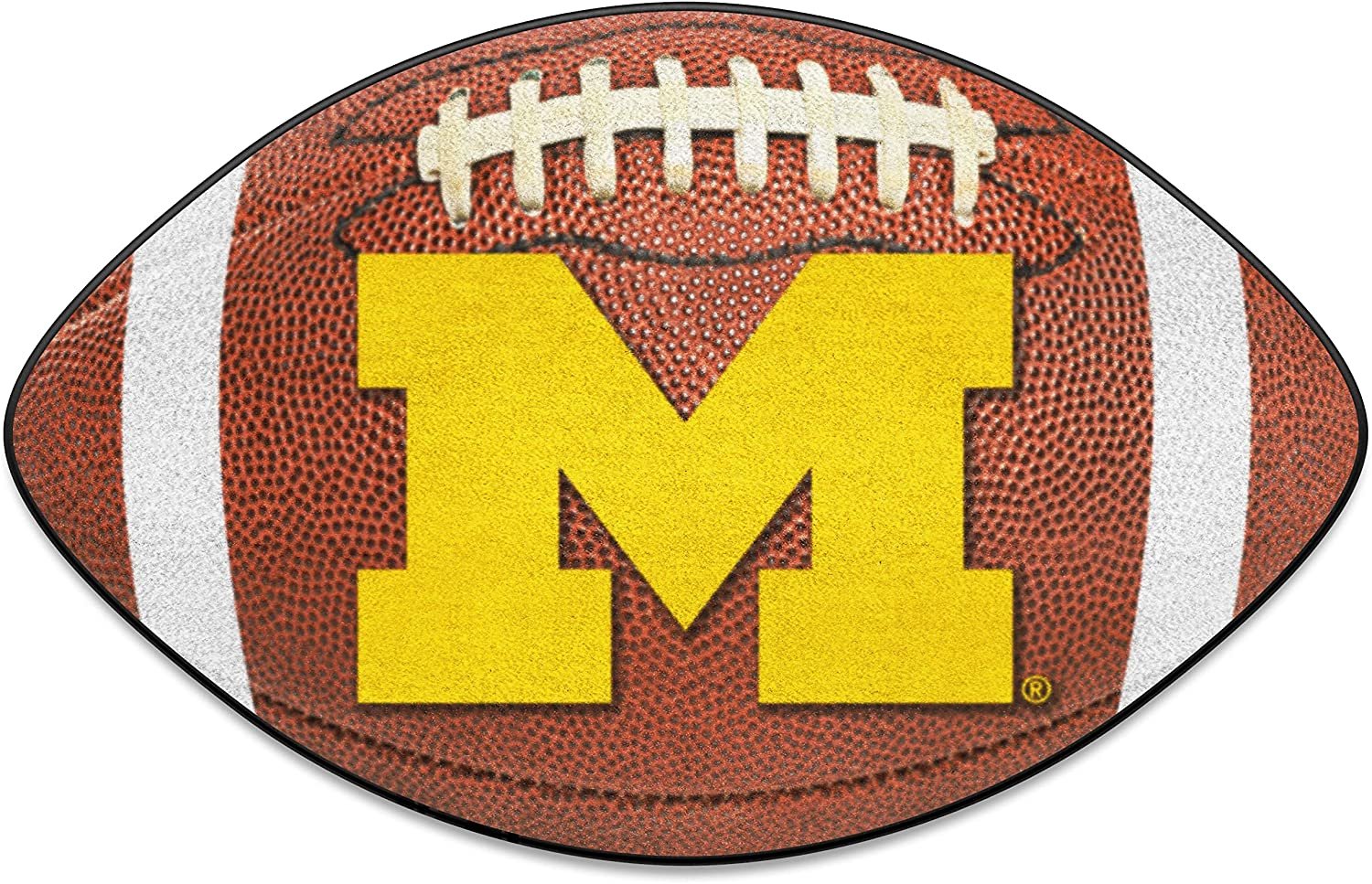 University of Michigan Wolverines Floor Mat Area Rug, 20x32 Inch, Non-Skid Backing, Football Design