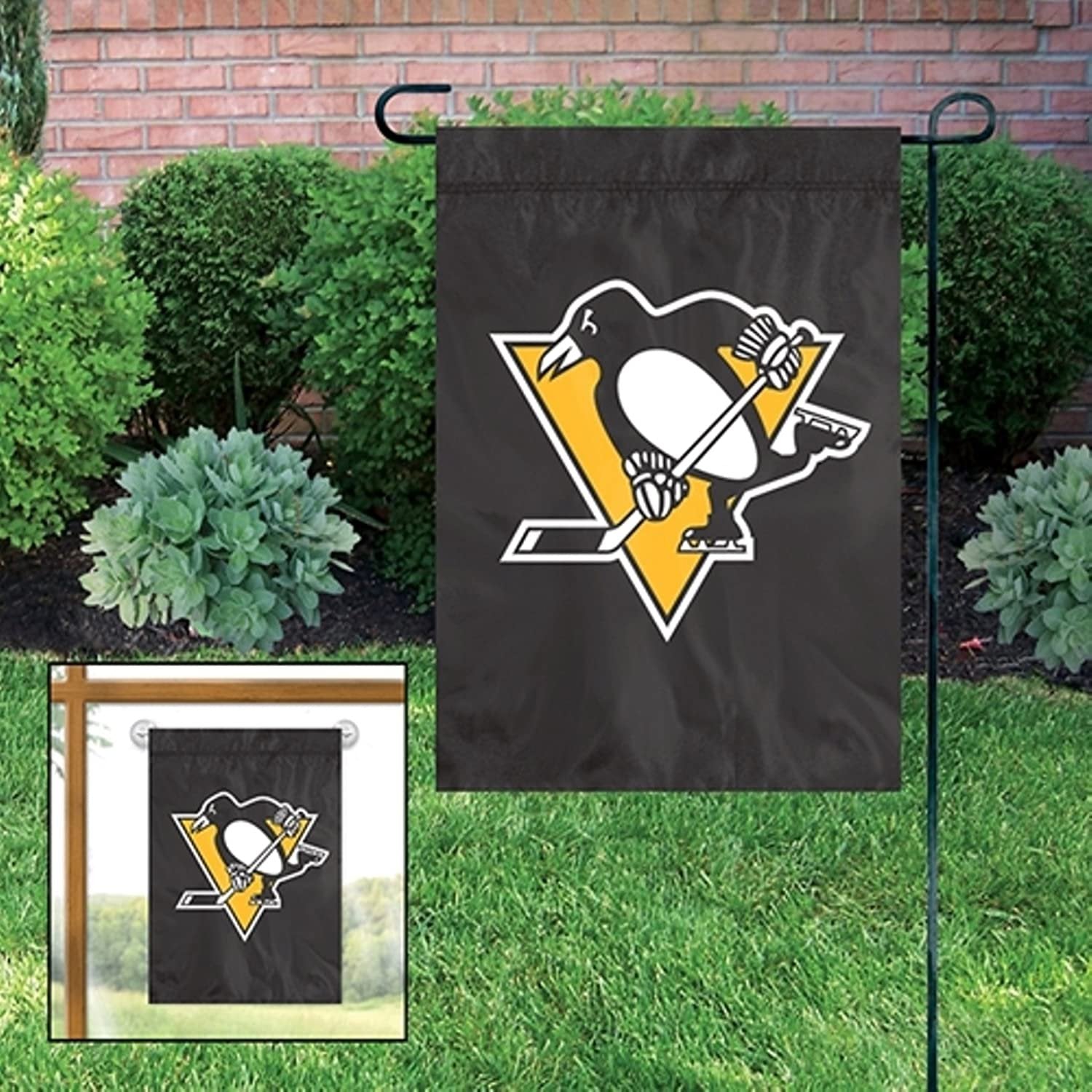 Pittsburgh Penguins Premium Garden Flag Banner, Embroidered, 13x18 Inch