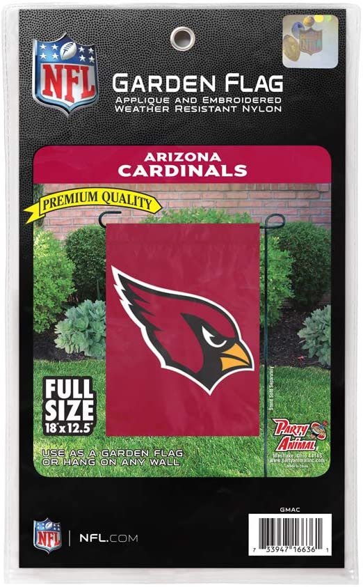 Arizona Cardinals Premium Garden Flag Banner Applique Embroidered 12.5x18 Inch