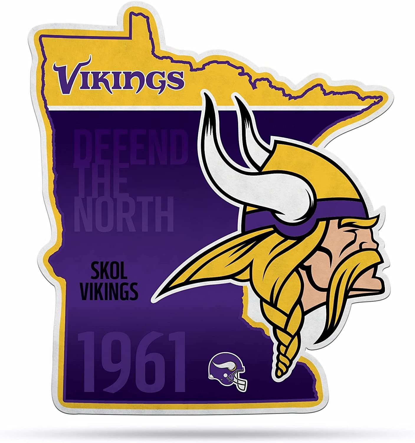 Minnesota Vikings Pennant State Shape 18 Inch Soft Felt