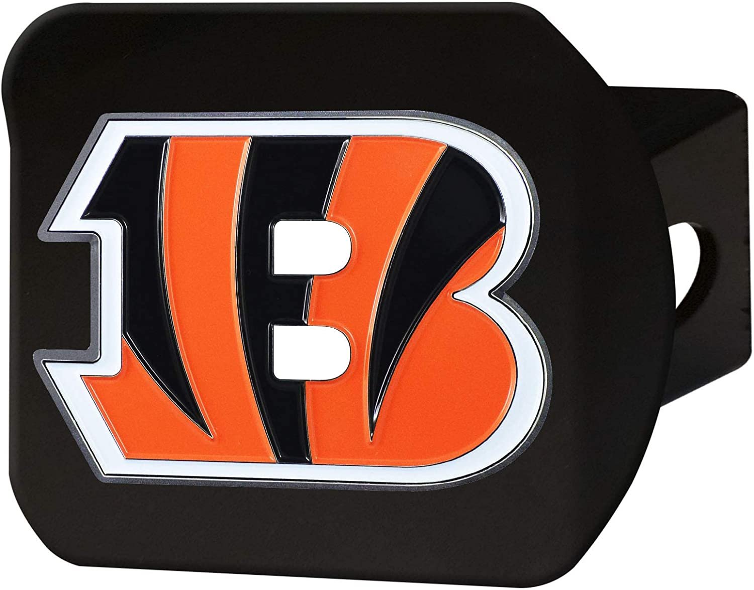 Cincinnati Bengals Hitch Cover Black Solid Metal with Raised Color Metal Emblem 2" Square Type III
