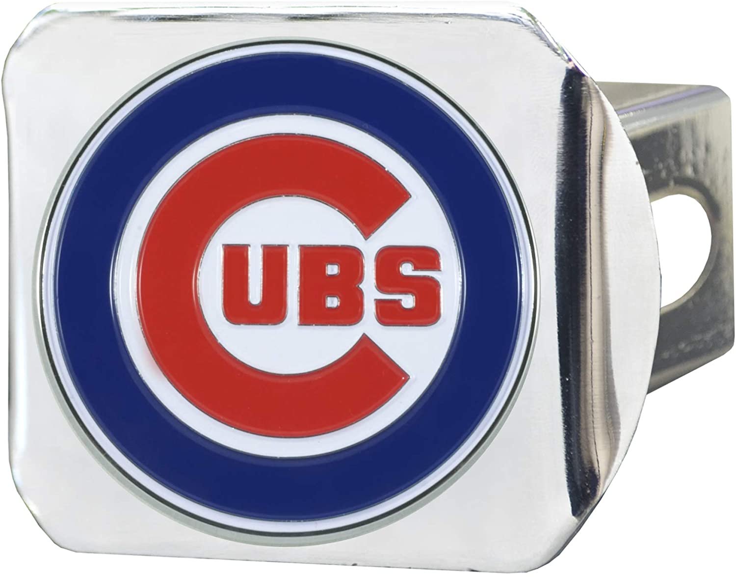 Chicago Cubs Hitch Cover Solid Metal with Raised Color Metal Emblem 2" Square Type III