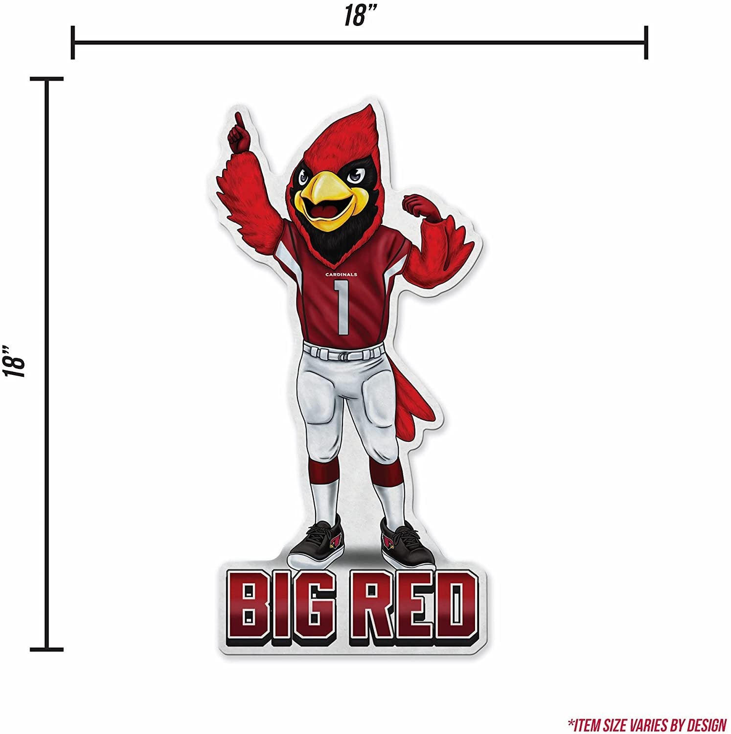 Arizona Cardinals Pennant Mascot Logo 18 Inch Soft Felt