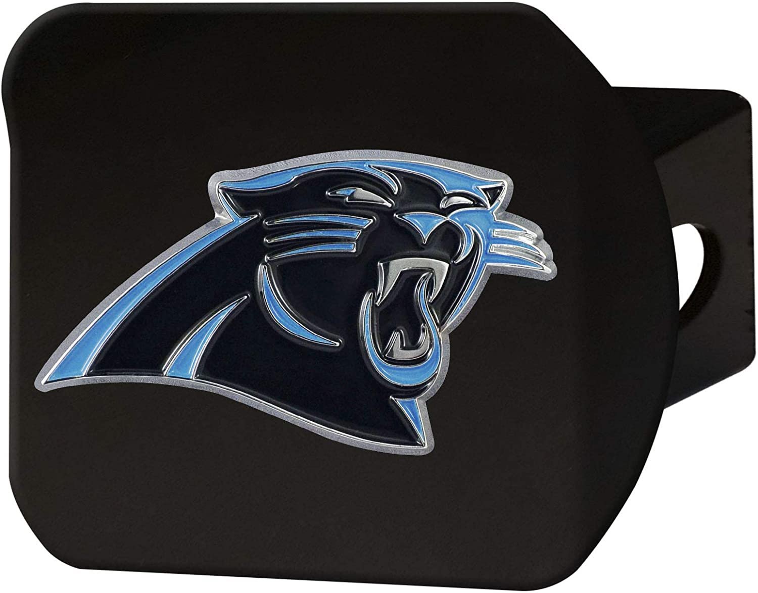 Carolina Panthers Hitch Cover Solid Metal Black Color Emblem 2" Square Type III