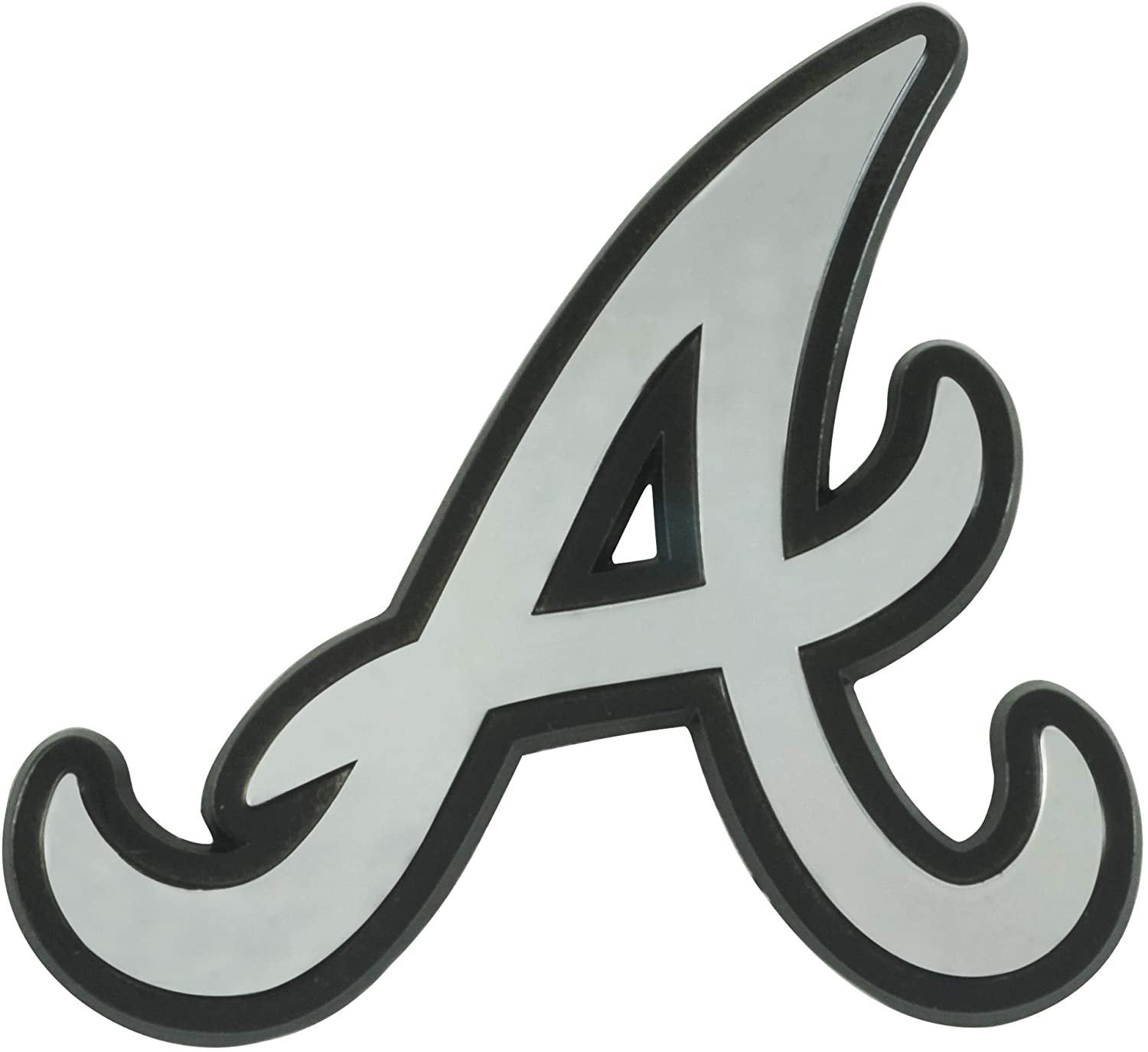 Atlanta Braves Solid Metal Raised Auto Emblem Decal Adhesive Backing