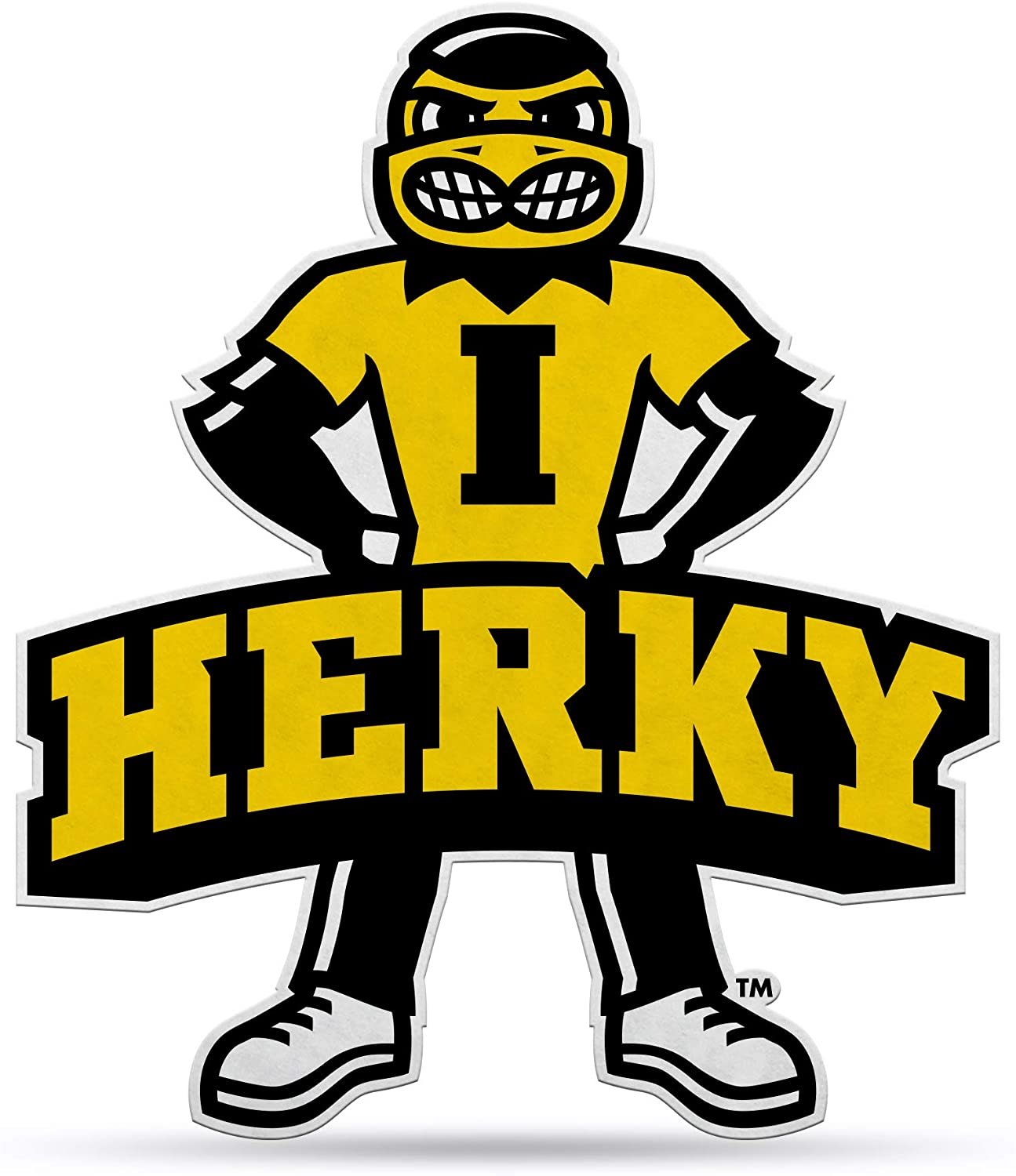 Iowa Hawkeyes Pennant Mascot Design 18 Inch Soft Felt University of