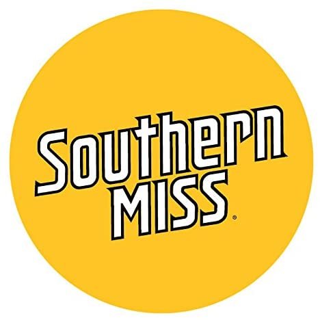Southern Mississippi Miss Golden Eagles RR 4" Round Vinyl Magnet Auto Home University of