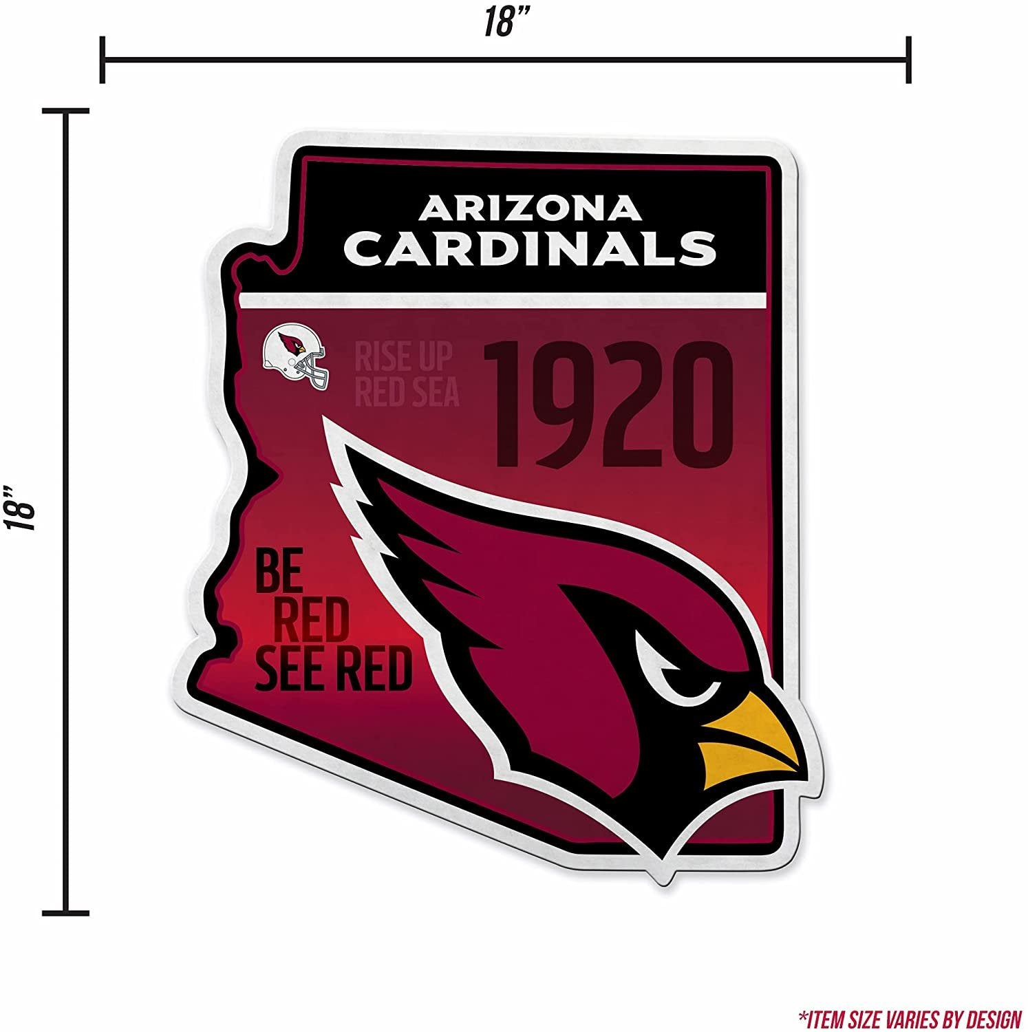 Arizona Cardinals Pennant State Shape 18 Inch Soft Felt