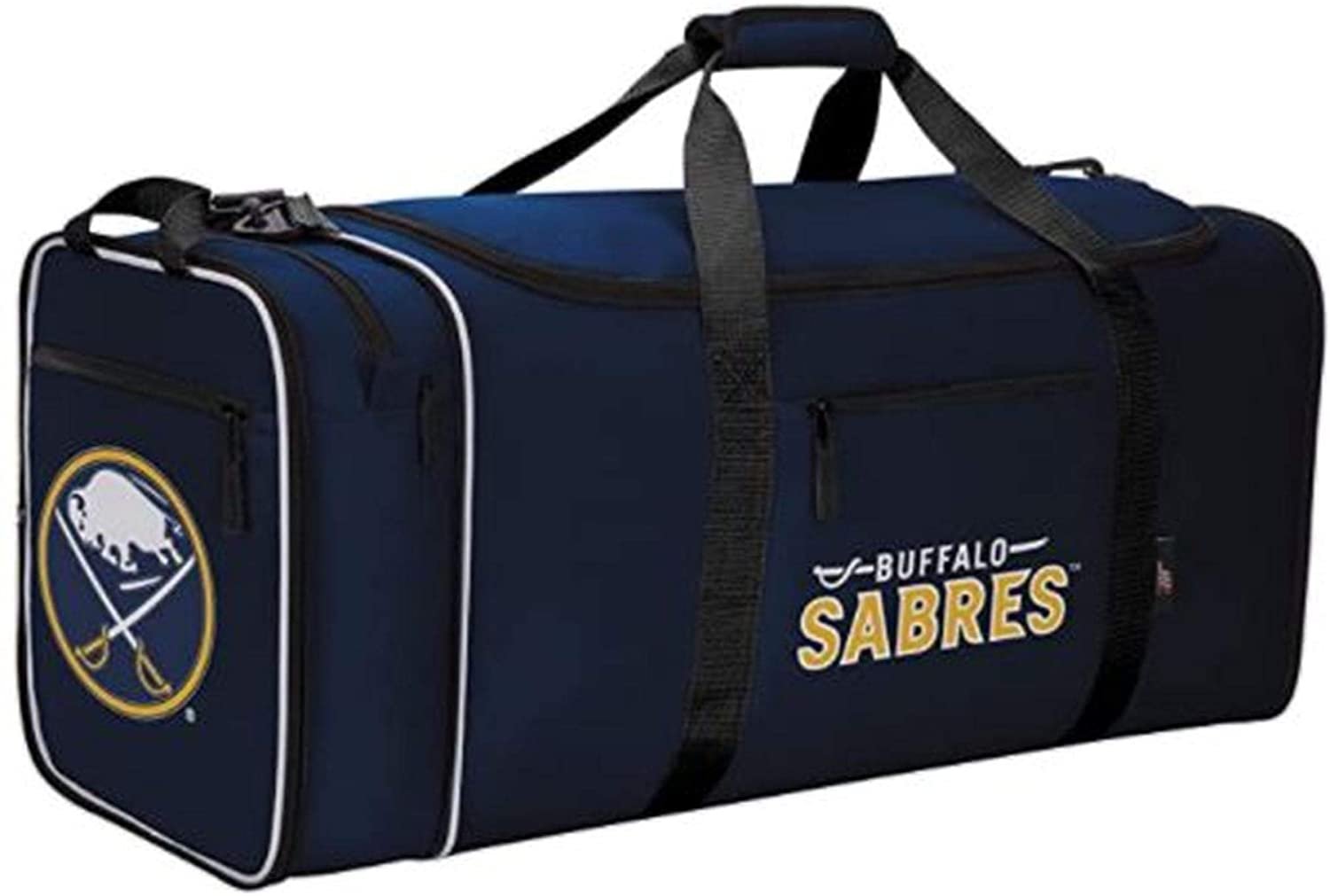 Buffalo Sabres Premium Duffel Bag Steal Design 28x12x11 Inch, Fold Up Zipper Design