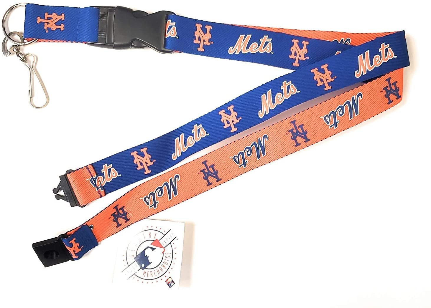 New York Mets Premium Lanyard Keychain Double Sided Breakaway Safety Design Adult 18 Inch