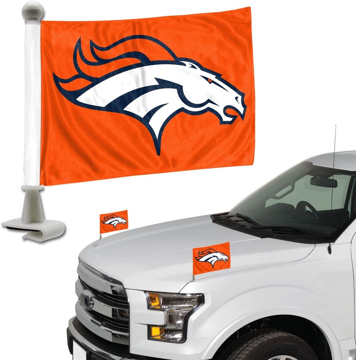 ProMark NFL Denver Broncos Flag Set 2-Piece Ambassador Style, Team Color, One Size