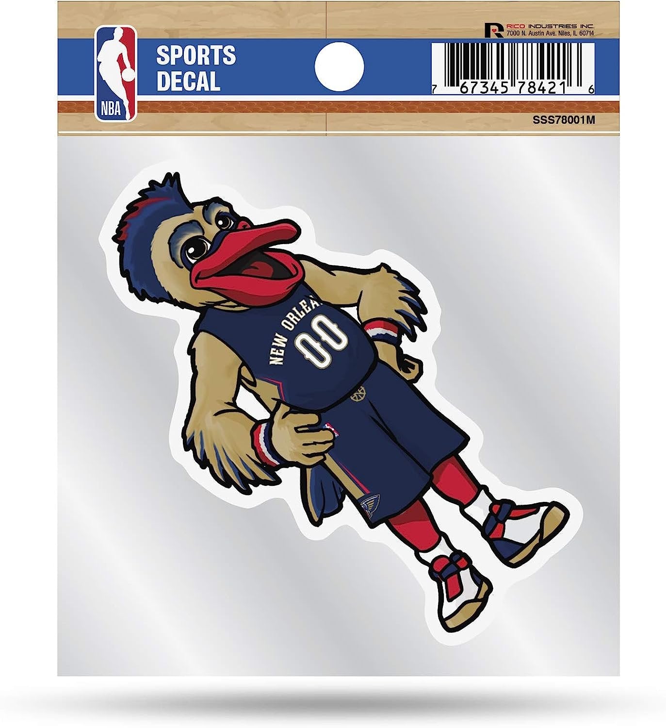 New Orleans Pelicans 4x4 Decal Sticker Mascot Logo Premium with Clear Backing Flat Vinyl Auto Home NBA