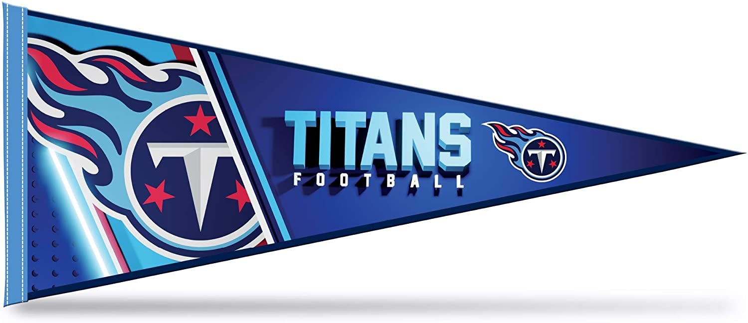 Tennessee Titans Soft Felt Pennant, Primary Design, 12x30 Inch, Easy To Hang