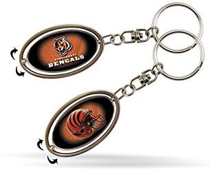 Cincinnati Bengals Metal FOB Spinner Keychain