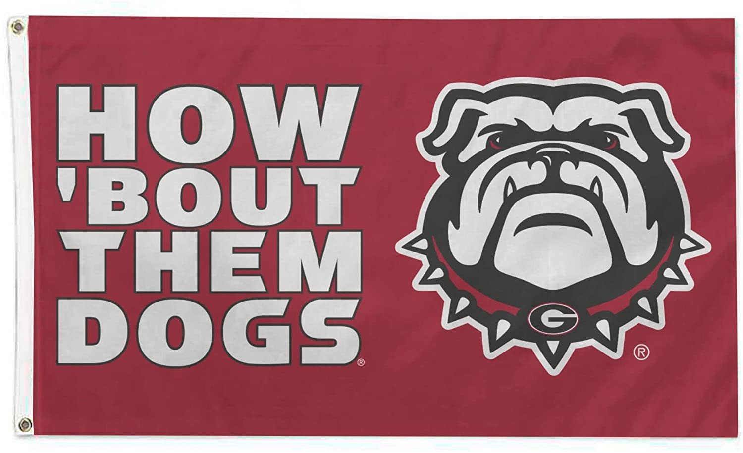 University of Georgia Bulldogs Flag Banner 3x5 Feet Metal Grommets Slogan Design