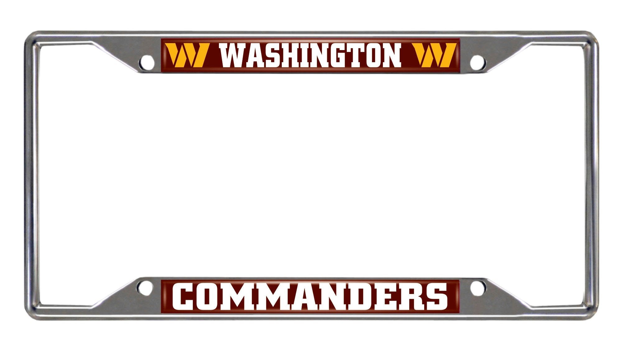 Washington Commanders Metal License Plate Frame Tag Cover 12x6 Inch