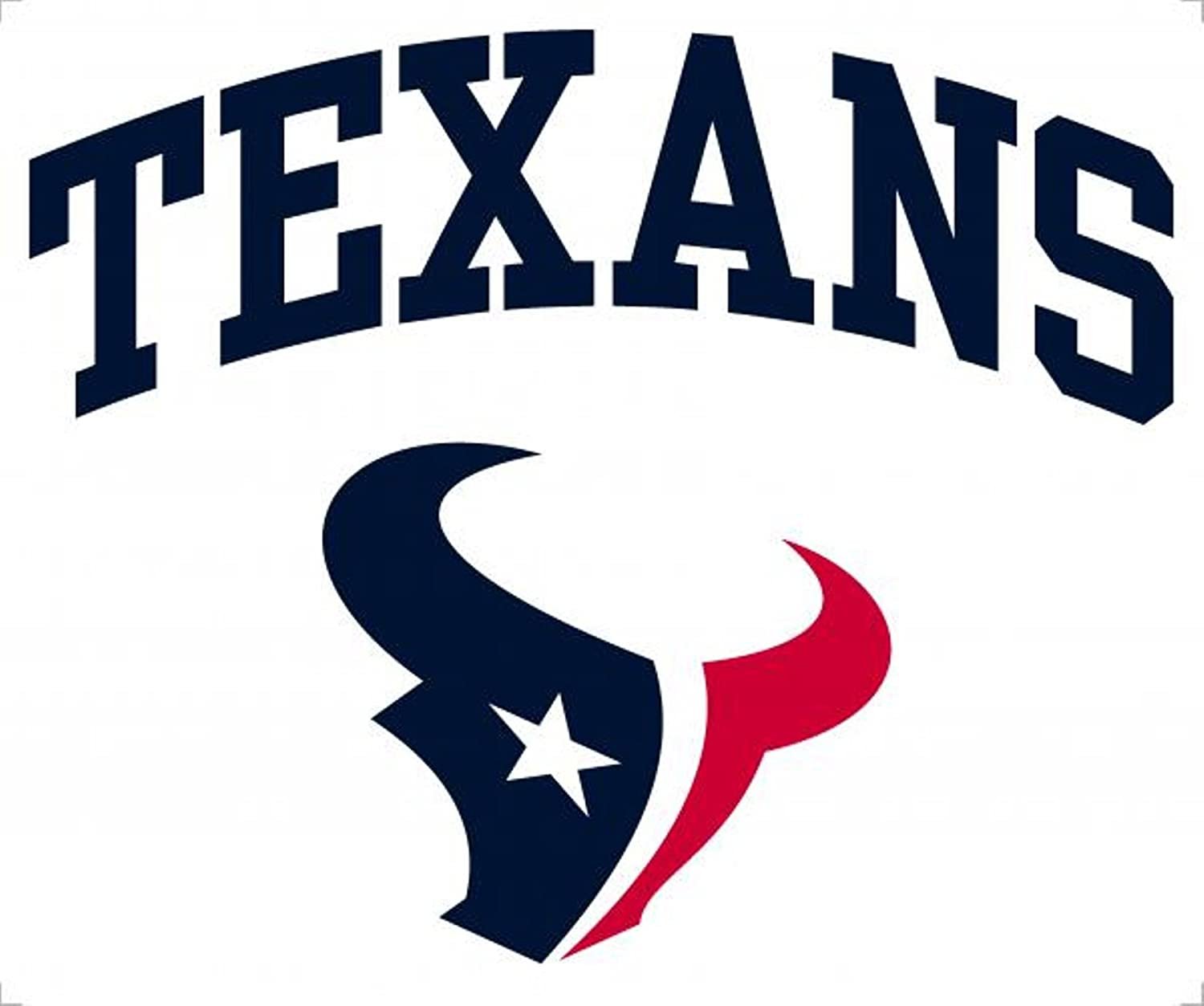 Texans 8" ARCHED Decal Flat Vinyl Reusable Repositionable Auto Football