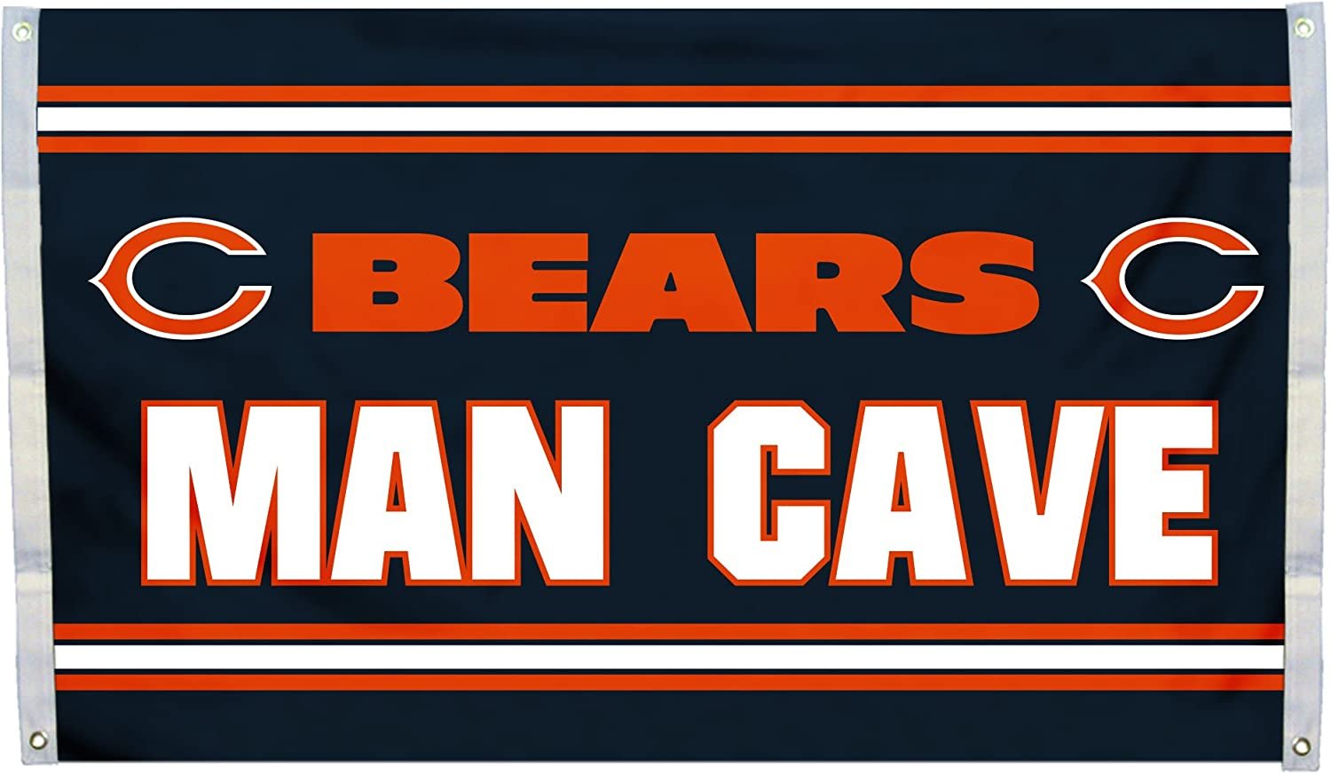 Chicago Bears Flag Banner 3x5 Feet Metal Grommets Man Cave Design