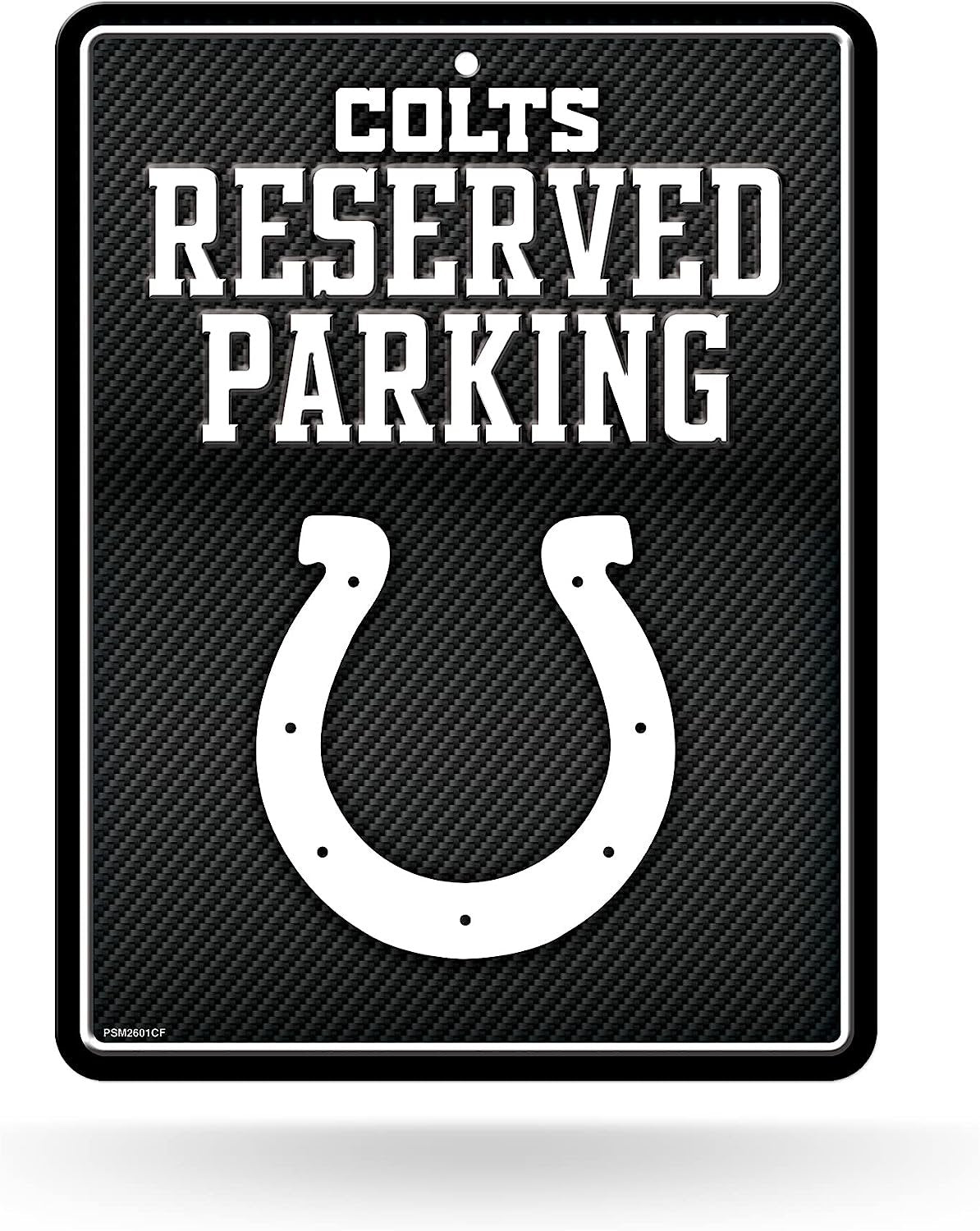 Indianapolis Colts Metal Parking Novelty Wall Sign 8.5 x 11 Inch Carbon Fiber Design