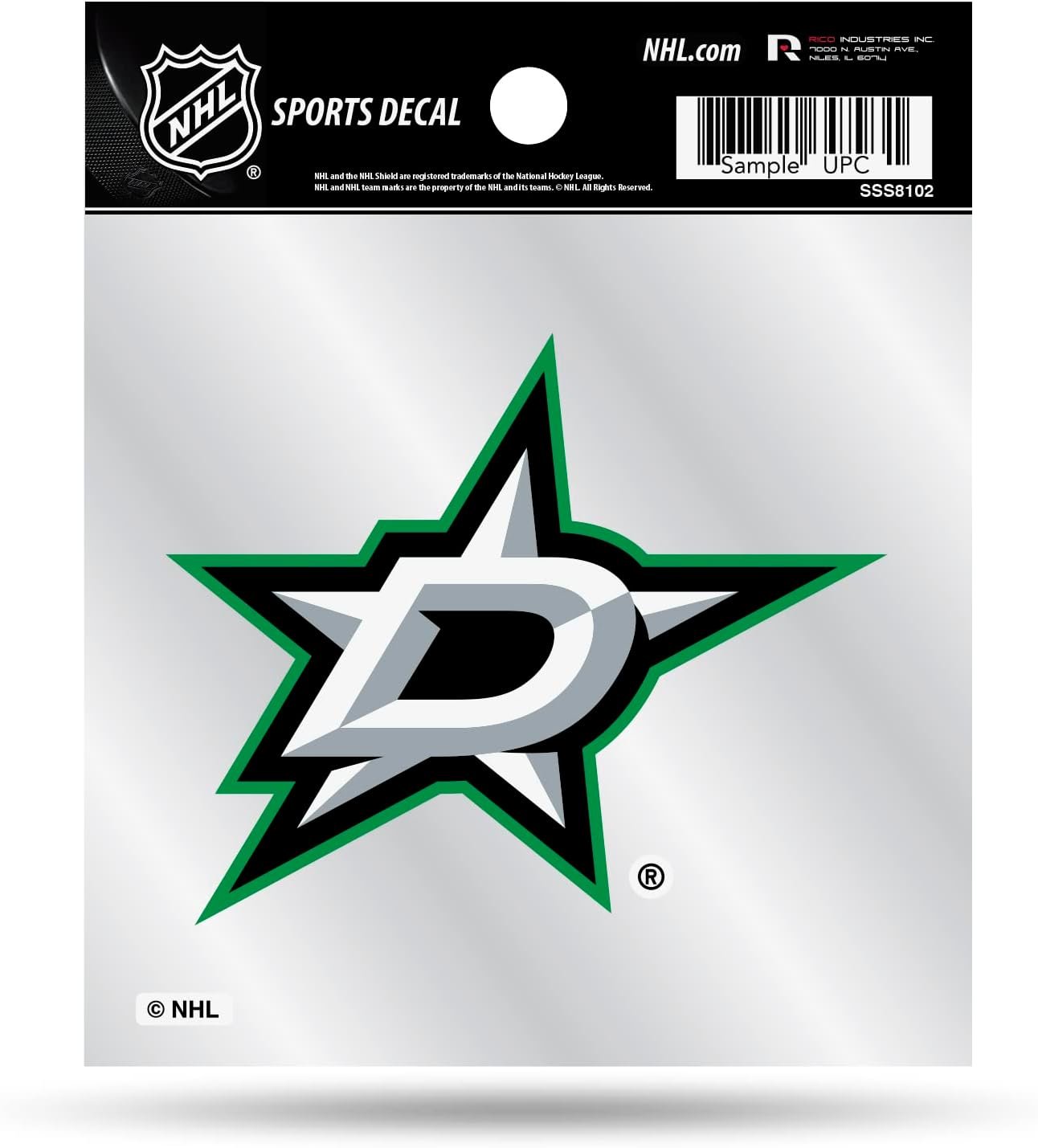 Dallas Stars 4x4 Inch Sticker Decal, Flat Vinyl, Full Adhesive Backing