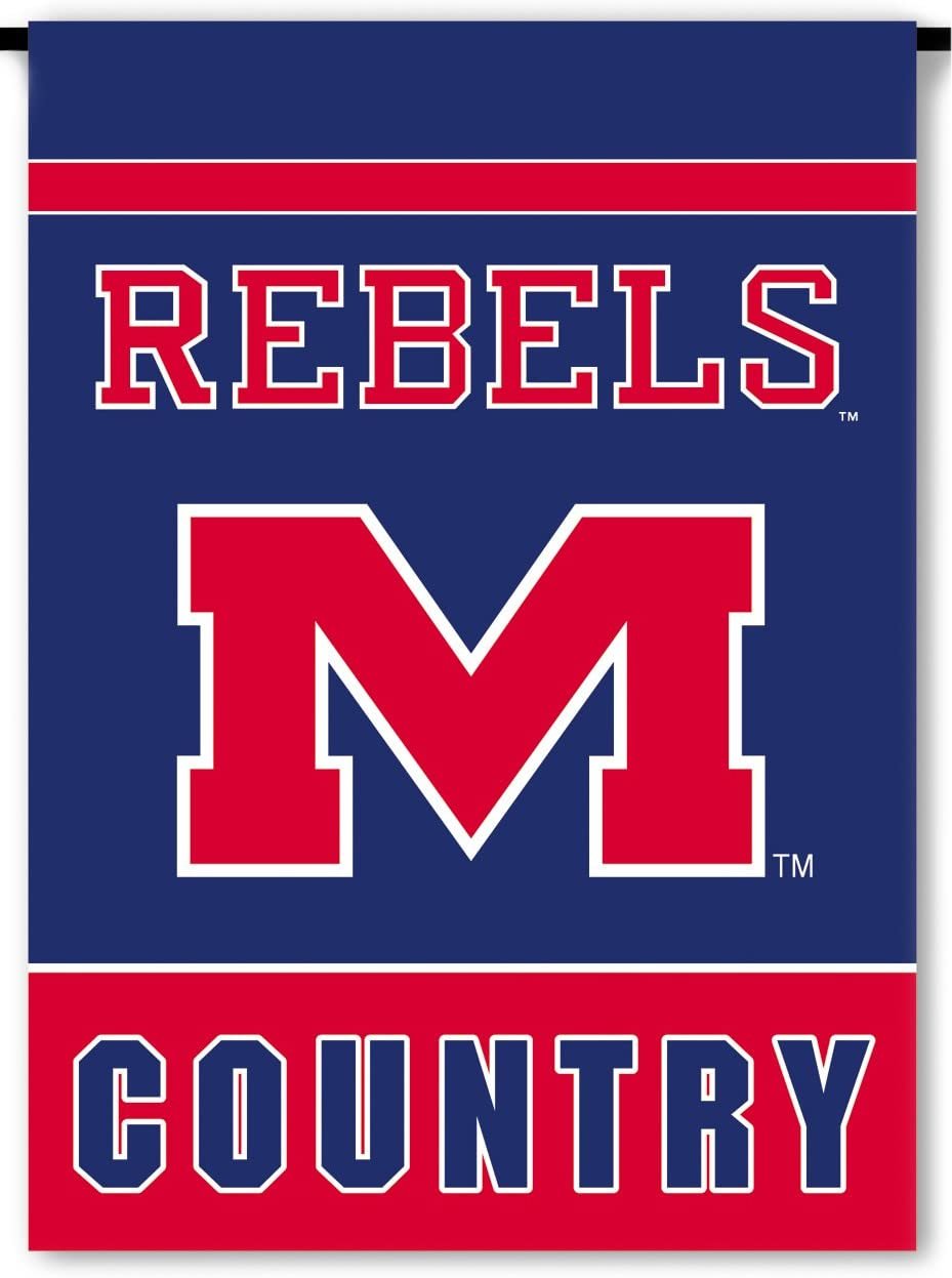 University of Mississippi Rebels Ole Miss Premium Garden Flag Banner, Double Sided, Country, 13x18 Inch