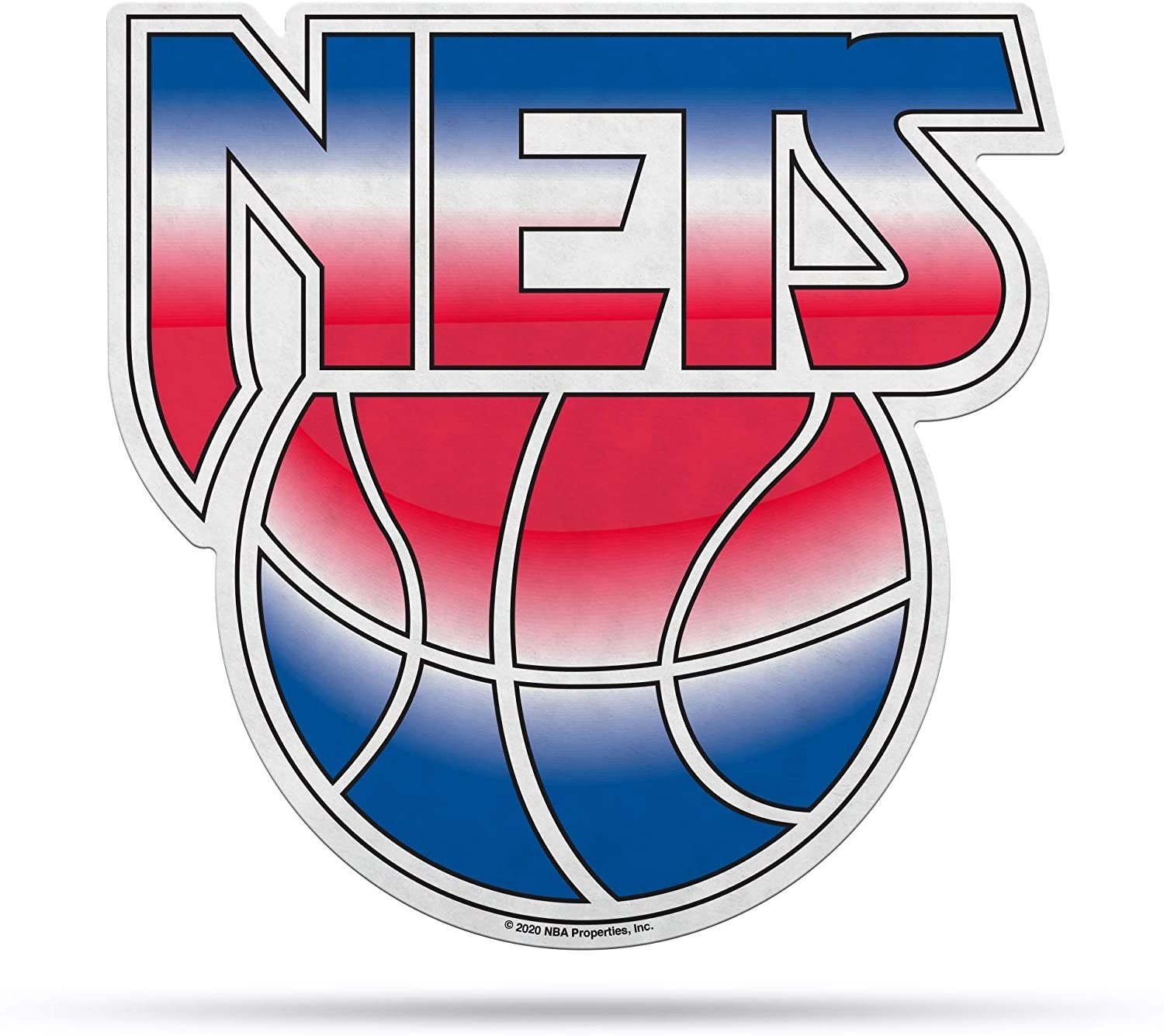 NBA Brooklyn Nets NBA Retro Shape Cut Pennant, Team color, Item footprint: 18" x 18"