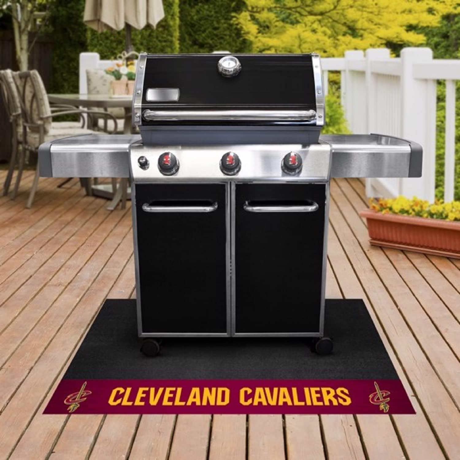 Cleveland Cavaliers Grill Mat, Vinyl, 26x42 Inch, Heavy Duty