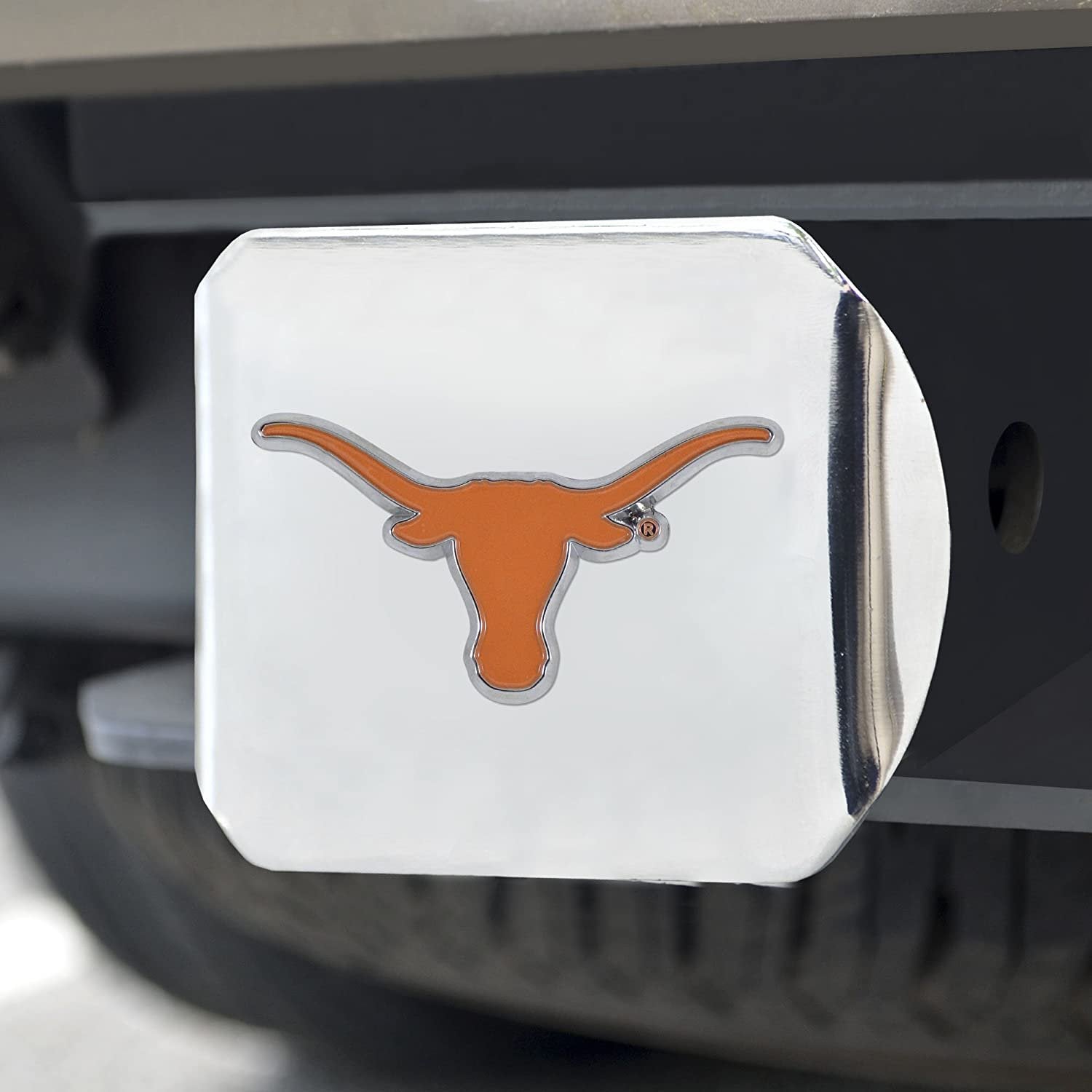 University of Texas Longhorns Hitch Cover Solid Metal with Raised Color Metal Emblem 2" Square Type III