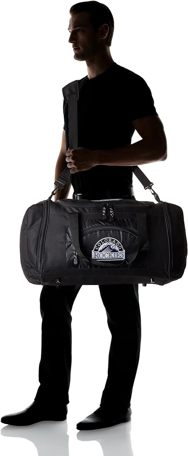Colorado Rockies Premium Duffel Bag, Roadblock Design, Embroidered Logo, 20 Inch