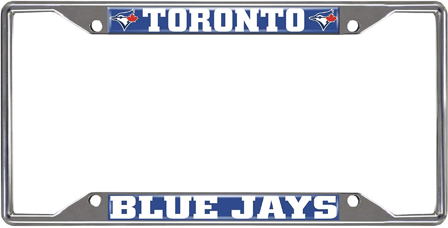 Toronto Blue Jays Metal License Plate Frame Tag Cover Chrome 6x12 Inch