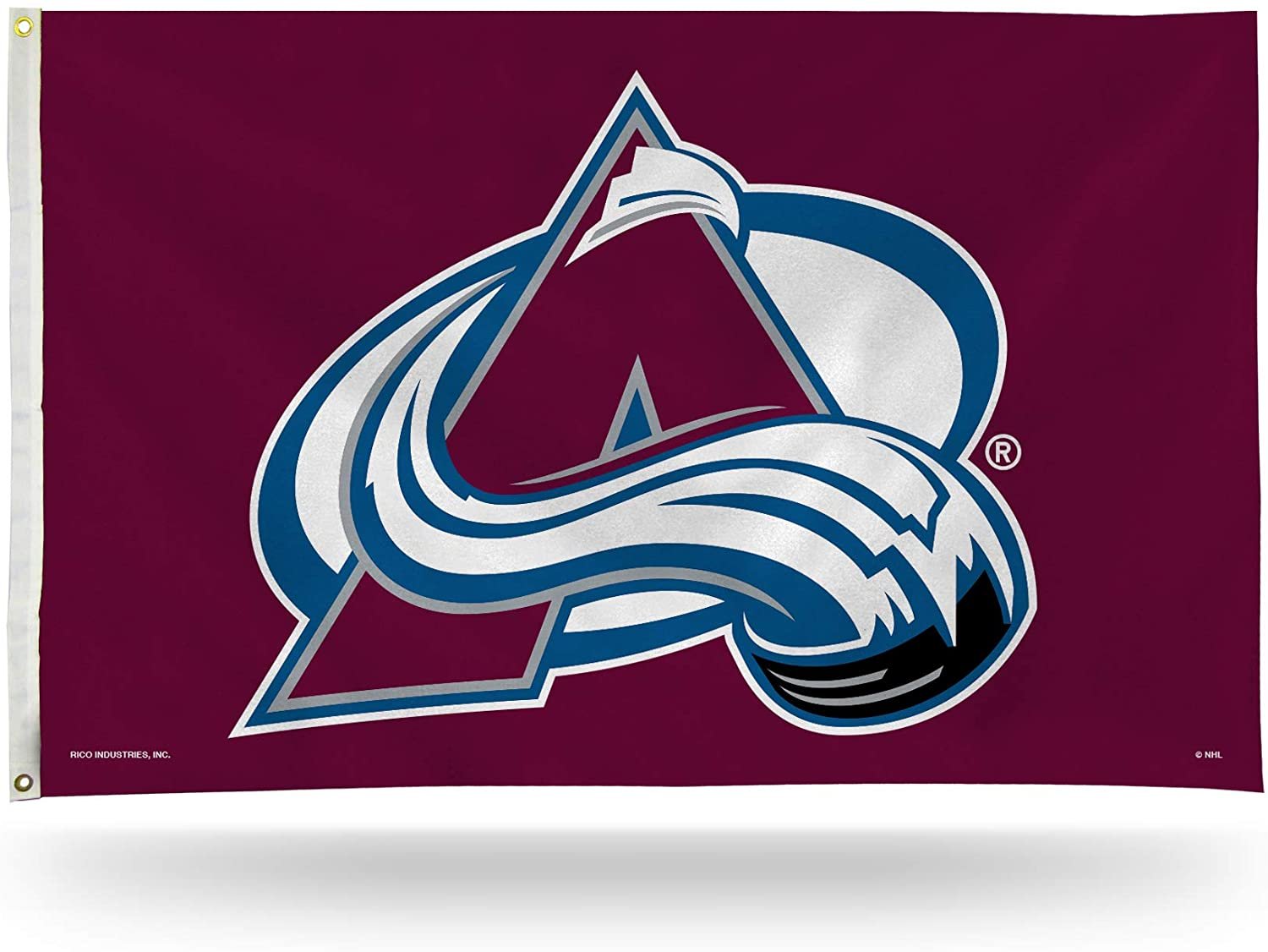 Colorado Avalanche 3x5 Feet Flag Banner, Metal Grommets, Outdoor or Indoor Use, Single Sided