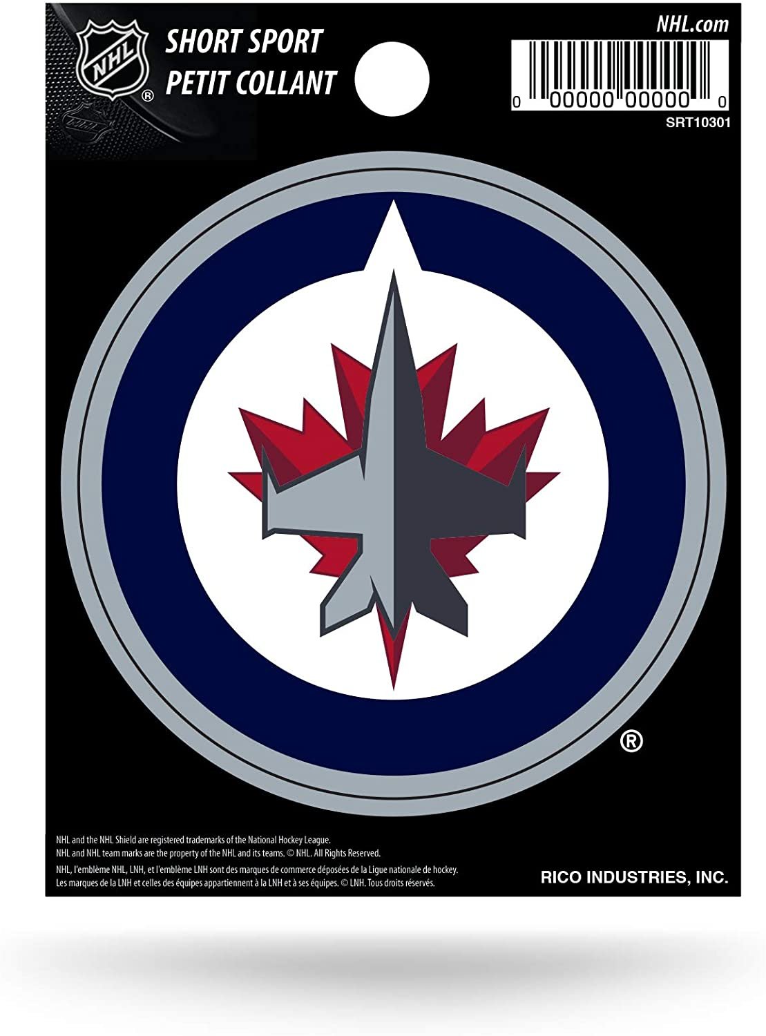 Winnipeg Jets 3 Inch Die Cut Decal Sticker, Primary Logo Design, Full Adhesive Backing